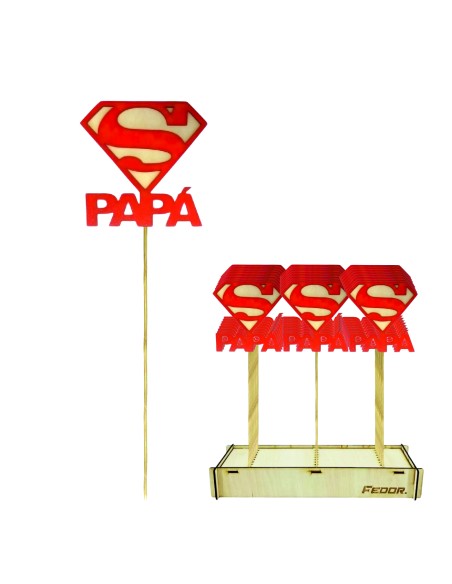 PICK DOS CAPAS SUPER PAPA C/EXPOSITOR
