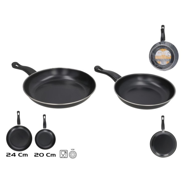 SET 2 SARTENES ACERO 20-24CM