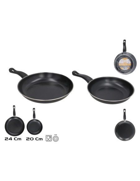 SET 2 SARTENES ACERO 20-24CM