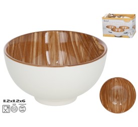 BOWL REDONDO 11,2X11,2X6CM COLOR MADERA
