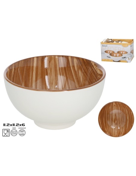 BOWL REDONDO 11,2X11,2X6CM COLOR MADERA