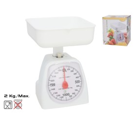 BASCULA COCINA CON CUENCO 2KG BLANCO 15X15X21CM