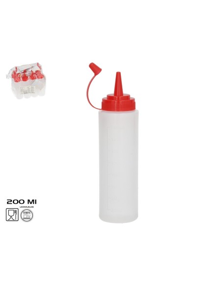 BOTELLA SALSA MIKE 200ML 5,5X4,9X18,5 CM