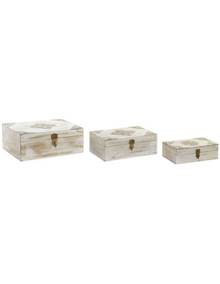 CAJA SET 3 MANGO LATON 33X23X13 DECAPE BLANCO