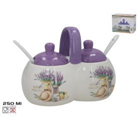 AZUCARERO/SALERO C/CUCHARA 250ML ROSA DOLOMITA