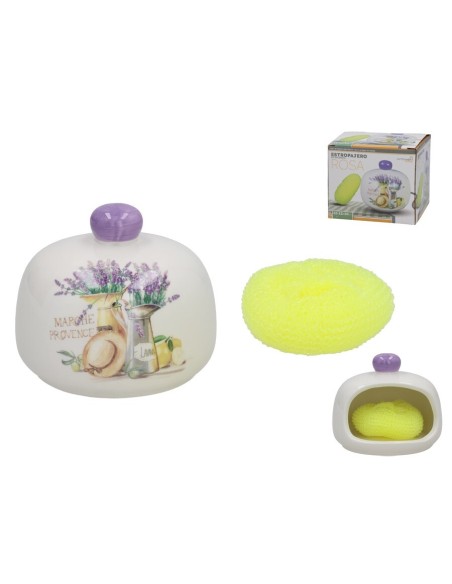 ESTROPAJERO ROSA 11,6X9,8CM DOLOMITA