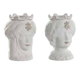 MACETERO PORCELANA 10X10X14,5 CABEZA SICILIANA 2 S