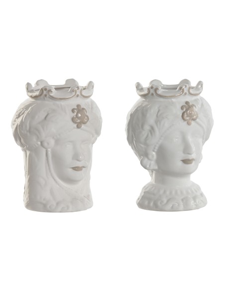 MACETERO PORCELANA 10X10X14,5 CABEZA SICILIANA 2 S