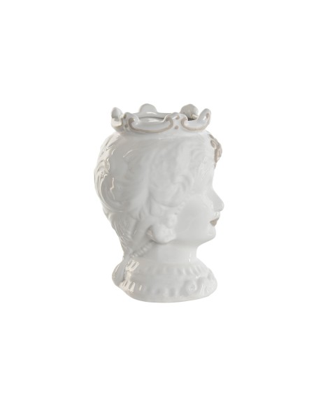 MACETERO PORCELANA 10X10X14,5 CABEZA SICILIANA 2 S