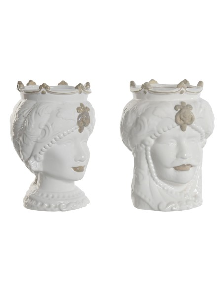 MACETERO PORCELANA 15X15X26,5 CABEZA SICILIANA 2 S