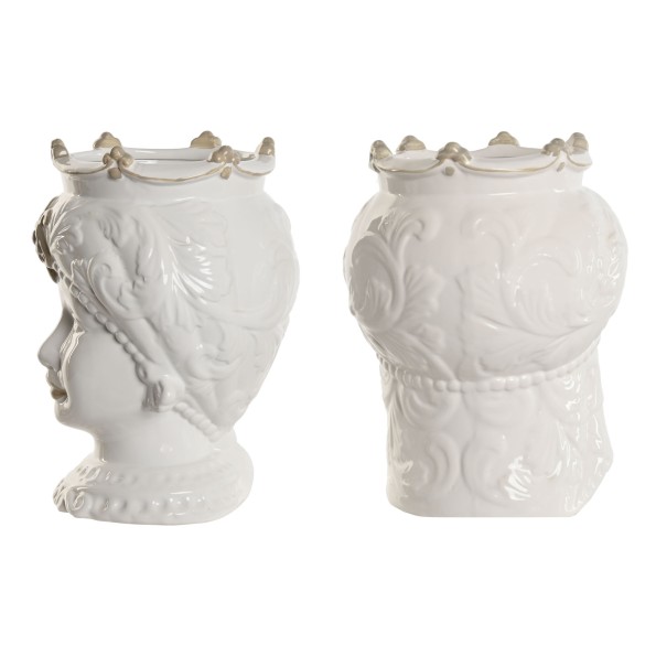 MACETERO PORCELANA 15X15X26,5 CABEZA SICILIANA 2 S