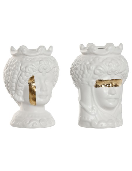 MACETERO PORCELANA 10X10X14 CABEZA SICILIANA 2 SUR