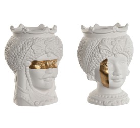 MACETERO PORCELANA 15X15X26,5 CABEZA SICILIANA 2 SURTIDO