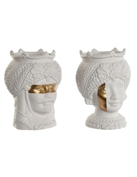 MACETERO PORCELANA 15X15X26,5 CABEZA SICILIANA 2 SURTIDO