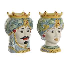 MACETERO PORCELANA 15X15X26,5 CABEZA SICILIANA 2 S