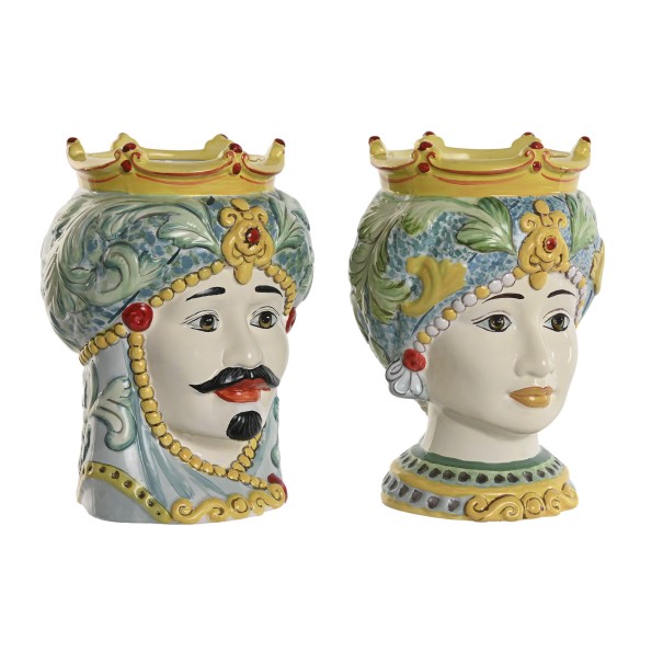 MACETERO PORCELANA 15X15X26,5 CABEZA SICILIANA 2 S (9441)