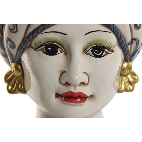 MACETERO PORCELANA 15X15X26 CABEZA SICILIANA 2 SUR