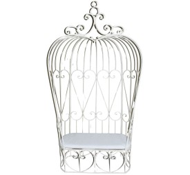 BANCO DE BODAS METAL BLANCO 119X57 H221.5