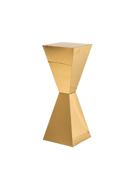 COLUMNA ESPEJO TRIANGULAR DORADO H80