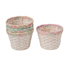 MACETERO BAMBU CENEFA COLOR PASTEL 4MIX COL D18 H15