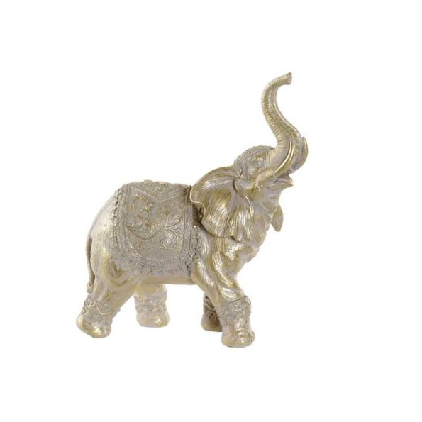 FIGURA RESINA 22X10X26 ELEFANTE DORADO