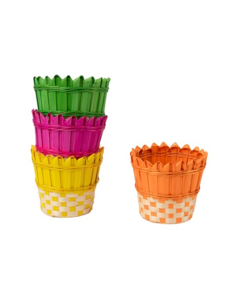 MACETERO BAMBU 4 MIX COL D16 H14