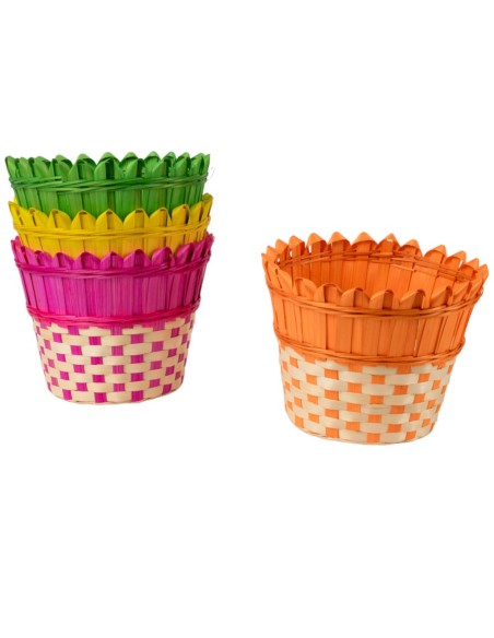 MACETERO BAMBU 4 MIX COL D22 H17