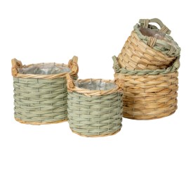 JUEGO 2 CESTAS REDONDA CON ASAS 2 SURT D16 H14 - D20 H15