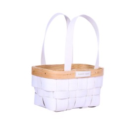 CESTA RECTANG. BLANCA 2ASAS BLANCA 19X12 H10/22