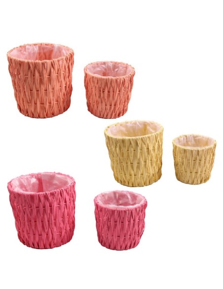 MACETERO SET2 REDONDO 3 COLOR SURT -18 H15-GR D24,5 H21