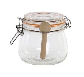 BOTE HERMETICO CRISTAL 12X14X10,5 450 CUCHARA