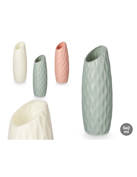 JARRON CONICO PUNTOS CORTE PLAST SURT 3 COL 20,5CM