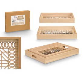 SET 2 BANDEJAS RECT PRISMA