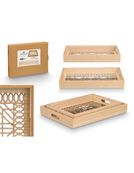 SET 2 BANDEJAS RECT PRISMA