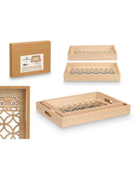 SET 2 BANDEJAS RECT CIRCULOS