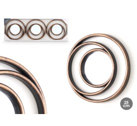 SET 3 ESPEJOS AROS NEGRO DORADO