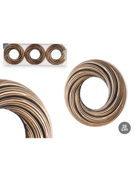 SET 3 ESPEJOS REDONDO ONDAS NEGRO DORADO SET 3 ESPEJOS REDONDO ONDAS NEGRO DORADO