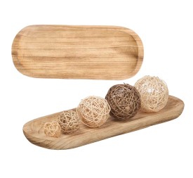 CENTRO DECOR MADERA QUEMADA OVALADA GRD