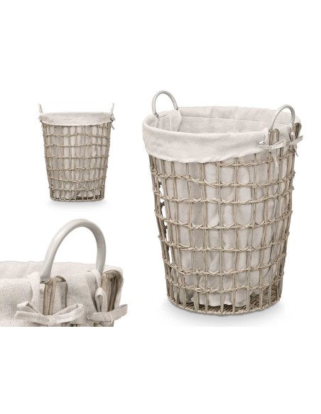 CESTO REDONDO ASAS GRIS