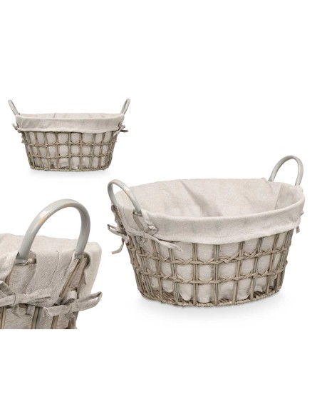 CESTO REDONDO ASAS GRIS PEQ