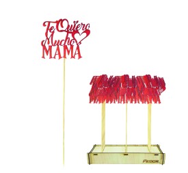 PICK TE QUIERO MUCHO MAMA C/EXPOSITOR