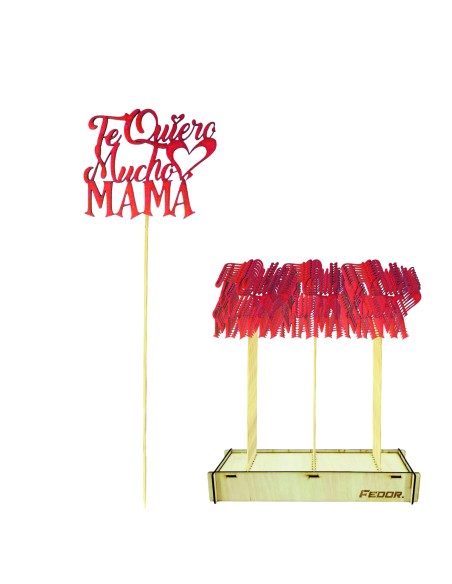 PICK TE QUIERO MUCHO MAMA C/EXPOSITOR
