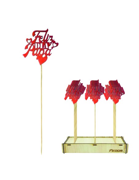 PICK FELIZ DIA PAPA C/EXPOSITOR