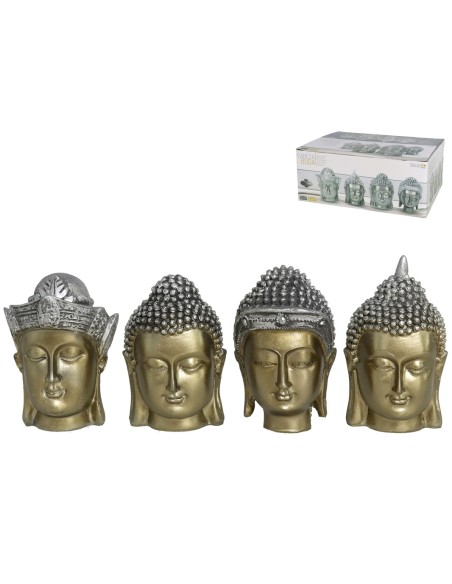 CABEZA BUDA 9 CM PLATA SURTIDO - RESINA