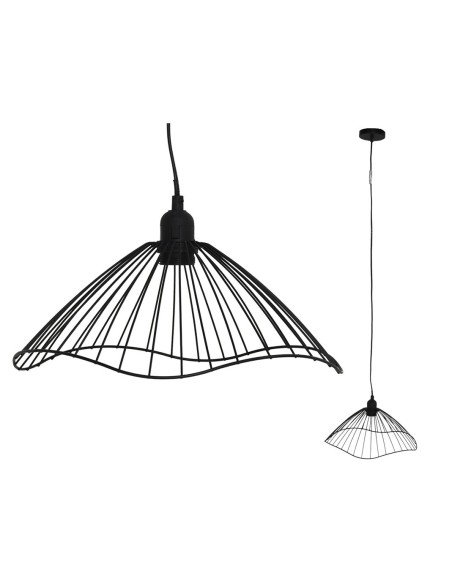 LÁMPARA COLGANTE METAL NEGRO 115CM