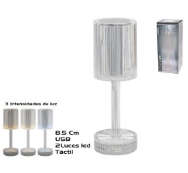 LAMPARA DE MESA  LINE TACTIL 2 LED 8,5 CM