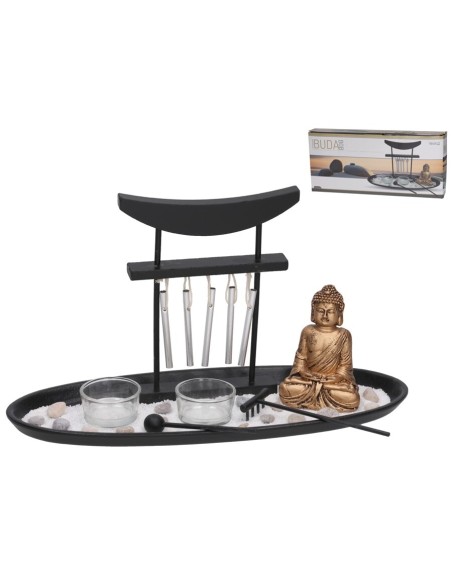 PORTAVELAS BUDA BOB 33X12,8X21 CM