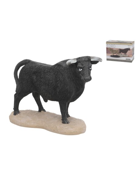 FIGURA TORO NEGRO 13,5X5X10 CM RESINA