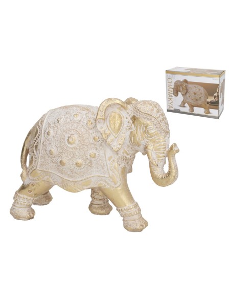 FIGURA ELEFANTE CHANAKYA 23X9,5X17,5 CM RESINA FIGURA ELEFANTE CHANAKYA 23X9,5X17,5 CM RESINA