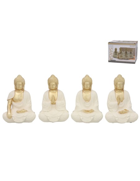 FIGURA BUDA SANSA 4 SURT 11,3X8,8X16,3 CM RESINA